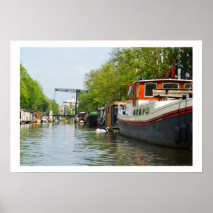 Kanal i Amsterdam Poster