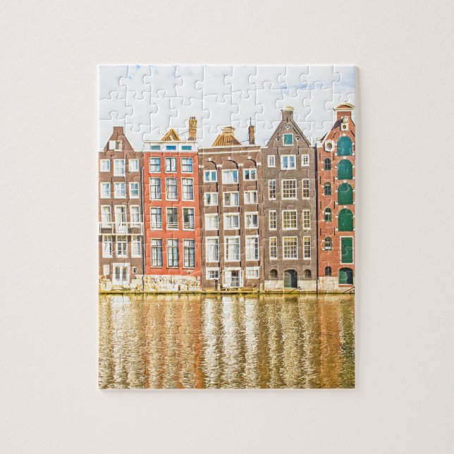 Kanal i Amsterdam Pussel (Vertikal)