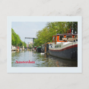 Kanal i Amsterdam Vykort