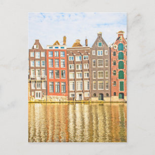 Kanal i Amsterdam Vykort