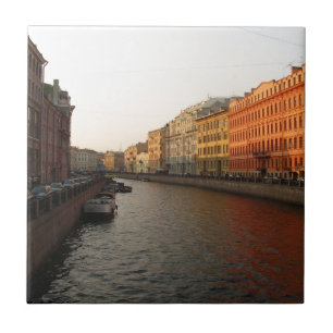 Kanal i St Petersburg, Ryssland Kakelplatta