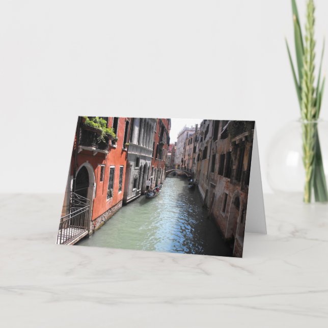Kanal i Venedig i italien Helgkort (Framsida)