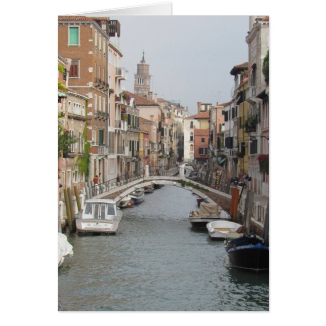 Kanal i Venedig, Italien OBS Kort (Framsidan)