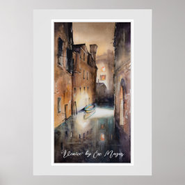 Kanal i Venedig, Italien Poster