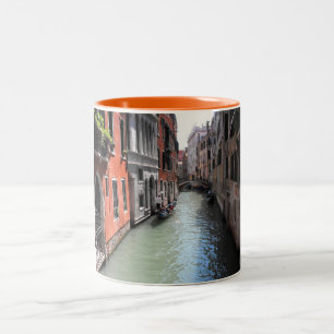 Kanal i Venedig, Italien Två-Tonad Mugg