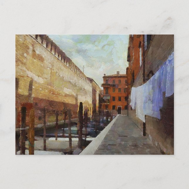Kanal i Venedig Vykort (Framsida)