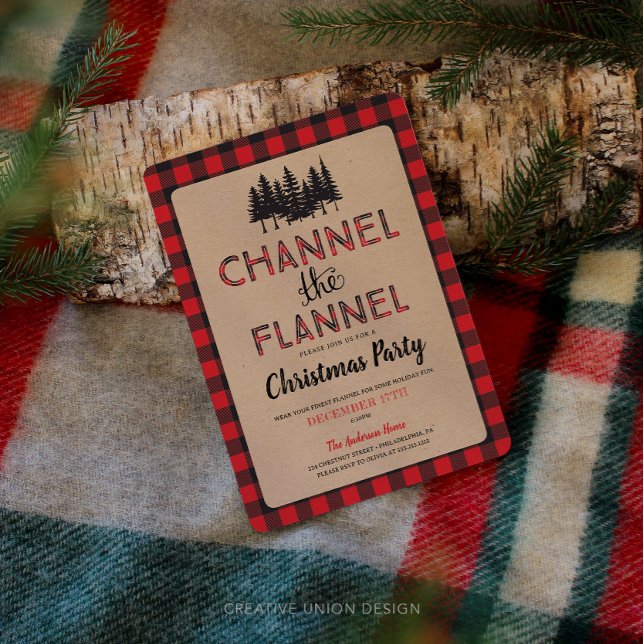 Kanal: Inbjudan till Flanals julfest (channel the flannel christmas party)