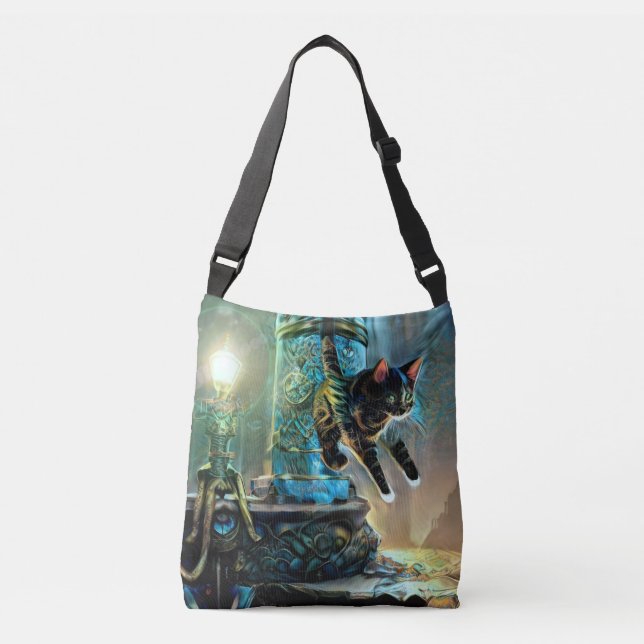 Kanal - katt: Kroppssäck Axelväska (Framsida)