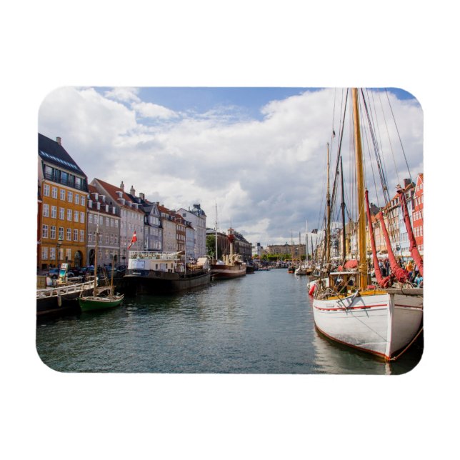 Kanal med båtar | Köpenhamn Magnet (Horisontell)