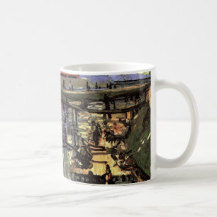 Kanal med kvinnor som tvättar av Vincent van Gogh Kaffemugg