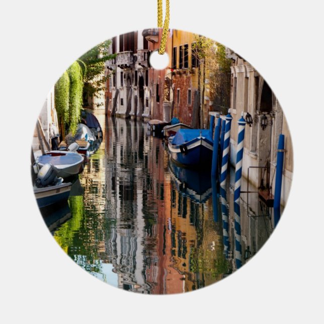 Kanal på morgonen julgransprydnad keramik (Framsidan)