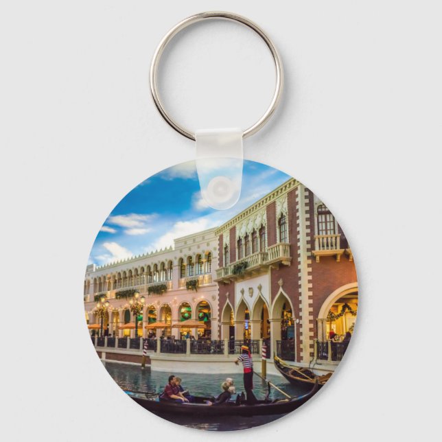 Kanalarkitektur för Venetian Las Vegas Gondola Nyckelring (Framsida)