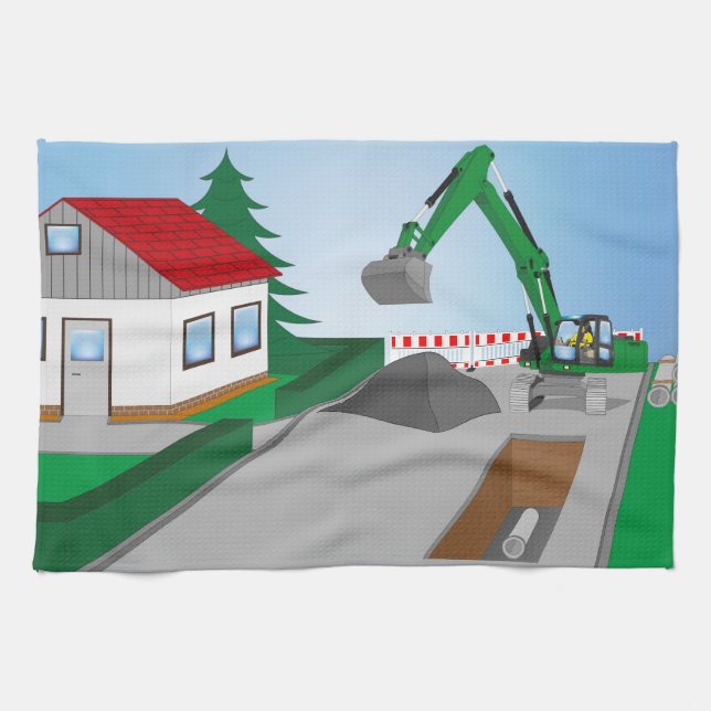 Kanalbaustelle Kökshandduk (Horisontell)