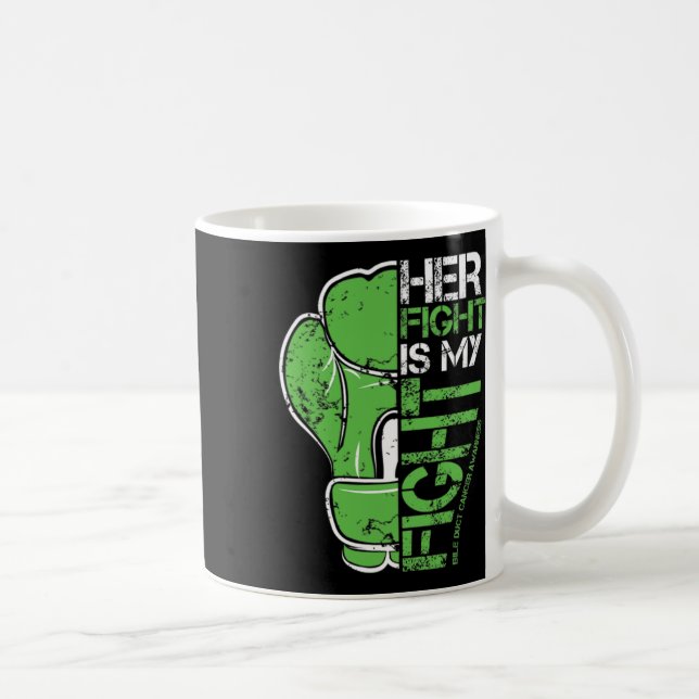 Kanalcancer Hennes kamp är min kamp Boxnings Hands Kaffemugg (Höger)