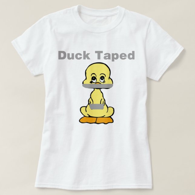 Kanalen tejpar den tejpade humorgultankan tee shirt (Design framsida)