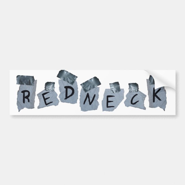 Kanalen tejpar rednecken undertecknar bildekal (Framsidan)
