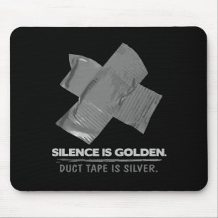 kanalen tejpar - tystnad är den guld- kanalen musmatta