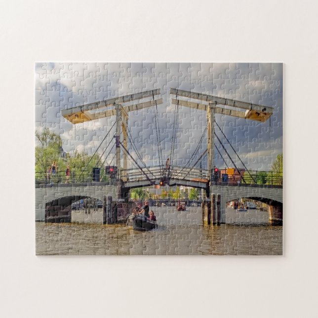Kanaler från Amsterdam. Pussel (Horisontell)