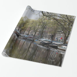 Kanaler i Amsterdam, Holland Presentpapper