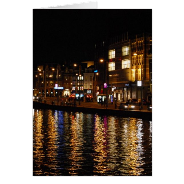 Kanaler till Amsterdam Hälsningskort (Framsidan)