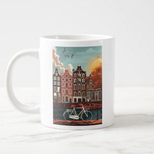 Kanalhus i Amsterdam Jumbo Mugg