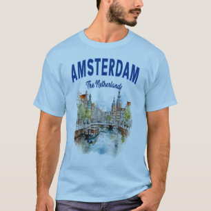 Kanalhus i Amsterdam: Nederländerna T Shirt