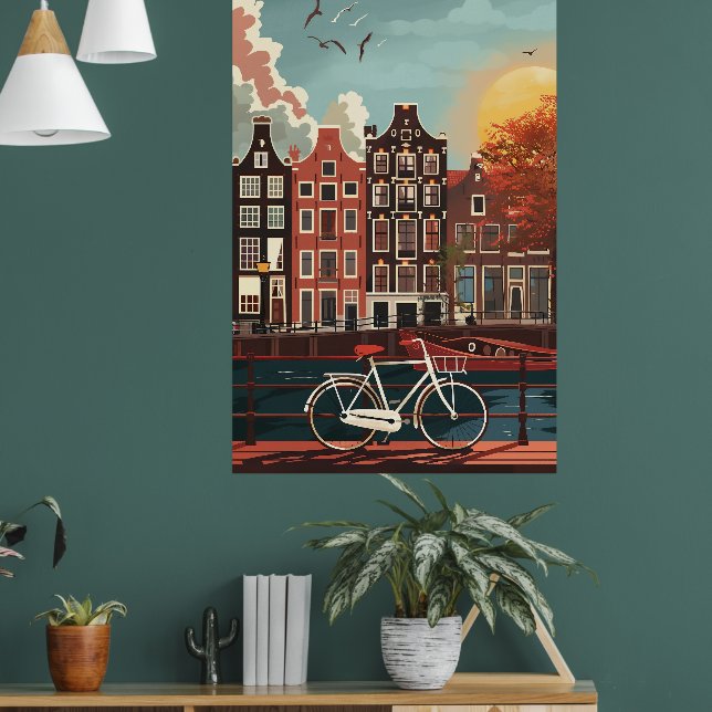 Kanalhus i Amsterdam Poster (Vardagsrum 1)