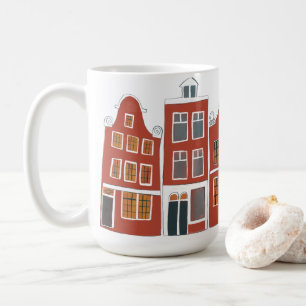 Kanalhus Row Amsterdam Holland Kaffemugg
