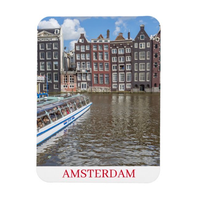 Kanalhusen i Amsterdam visar kylmagnet Magnet (Vertikal)