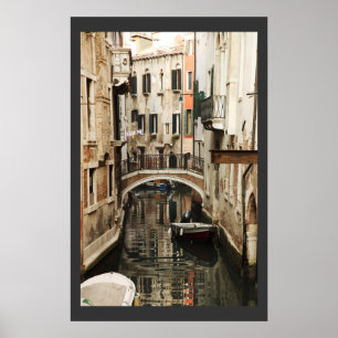 Kanalisera i den Venedig affischen Poster