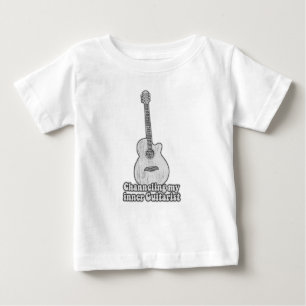 Kanalisera min inre guitarist. Rörsvart och vitt T Shirt