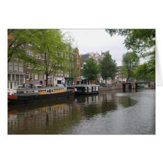 Kanalkort för Amsterdam Hälsningskort