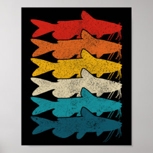 Kanalmalet gammal fisk malet fiske  poster