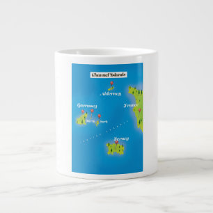 Kanalöarna Karta poster. Jumbo Mugg