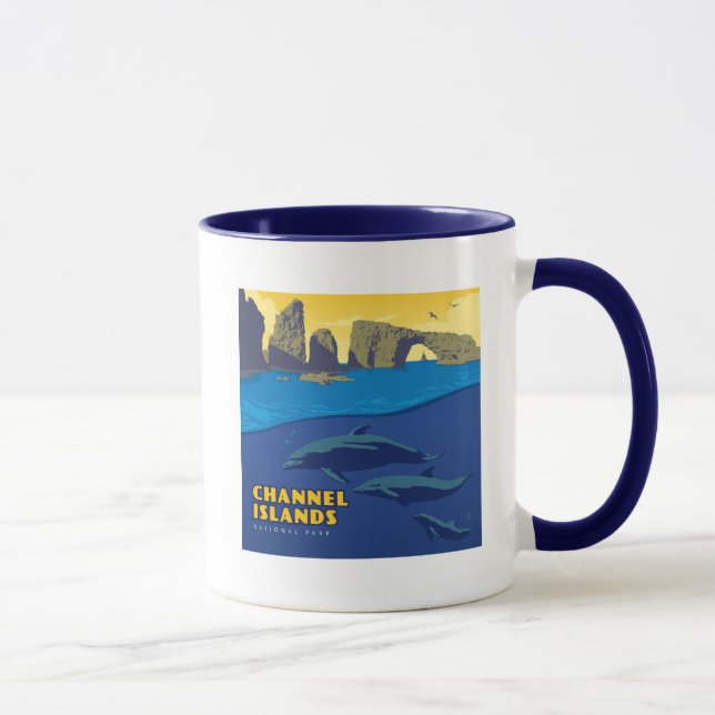 Kanalöarnas nationalpark - delfiner mugg (Höger)
