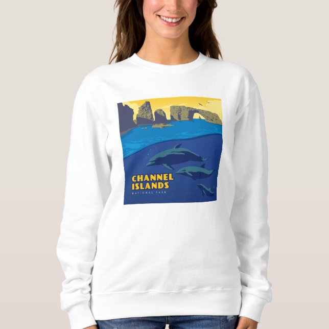 Kanalöarnas nationalpark - delfiner t shirt (Framsida)