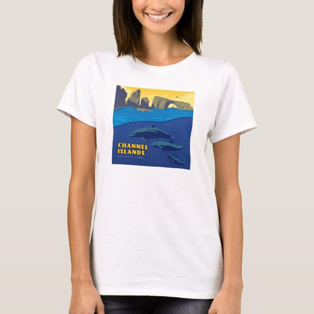 Kanalöarnas nationalpark - delfiner t shirt (Framsida)