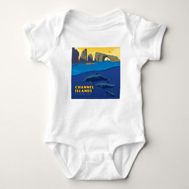 Kanalöarnas nationalpark - delfiner t shirt (Framsida)