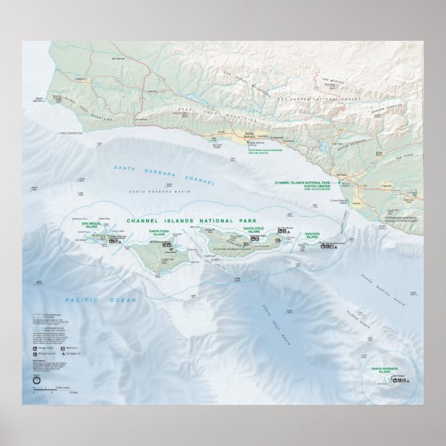 Kanalöarnas nationalpark poster (Framsidan)