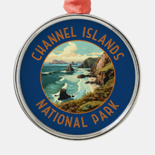 Kanalöarnas nationalpark Retro Distress Art Julgransprydnad Metall