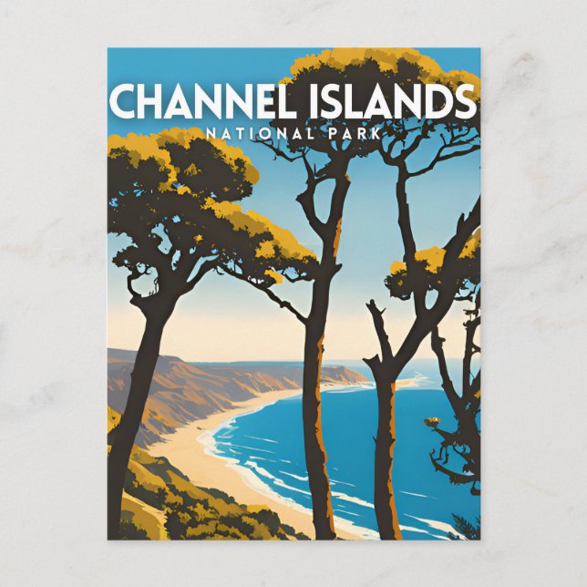 Kanalöarnas nationalpark Travel Poster Vykort (Framsida)