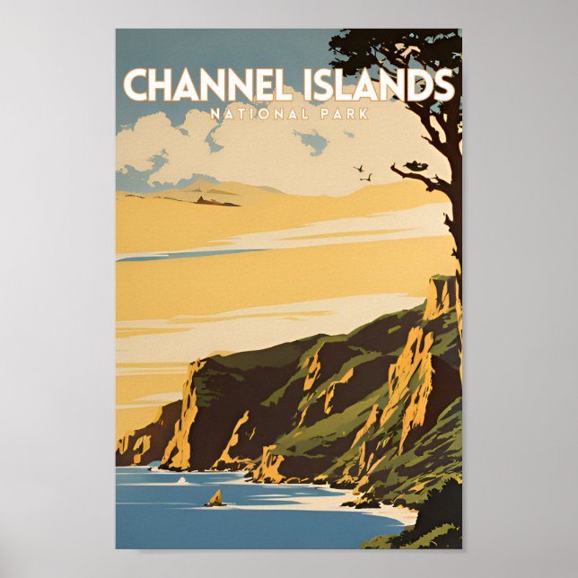 Kanalöarnas nationalpark Vintage resor Poster (Framsidan)