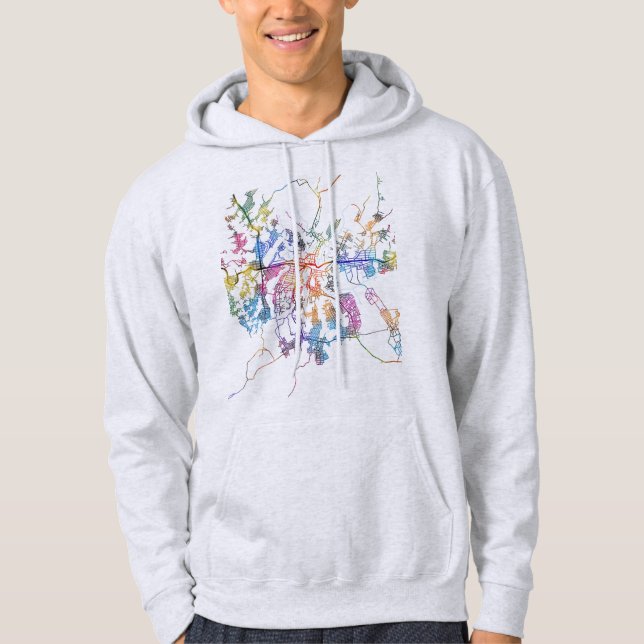 Kananga Democratic Republic of the Congo City Map Hoodie (Framsida)