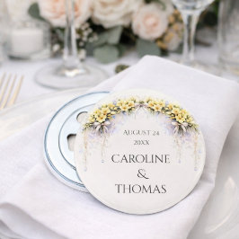 Kanarie Gul Romantisk Freesia Blommig Bröllop Flasköppnare