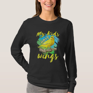 Kanariefågel Husdjur Fågel Fink Mamma Pappa Mina B T Shirt