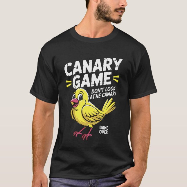 Kanariefågel-spelet Roligt T Shirt (Framsida)