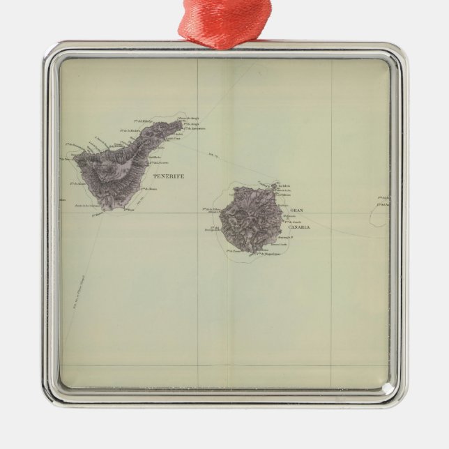 Kanariefågelöar Julgransprydnad Metall (Framsidan)