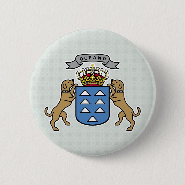 Kanariefågelövapenskölden specificerar knapp (Framsida)