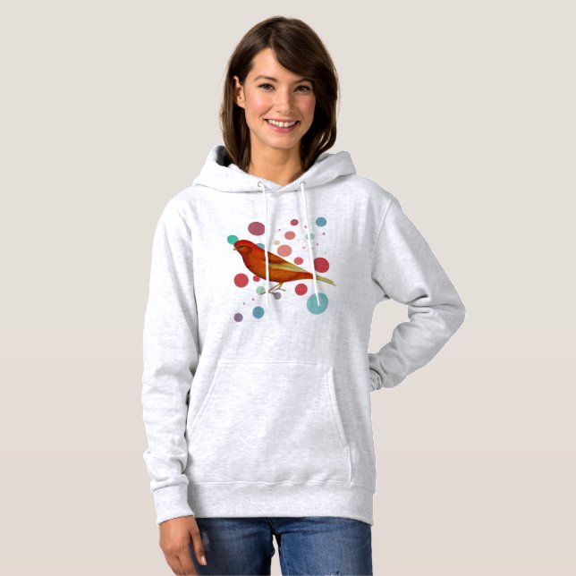 "Kanarienvogel und Kleckse" Sweatshirt T Shirt (Hel framsida)