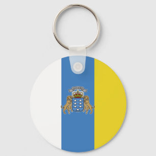 Kanarieöarna Flagga av hög kvalitet Nyckelring